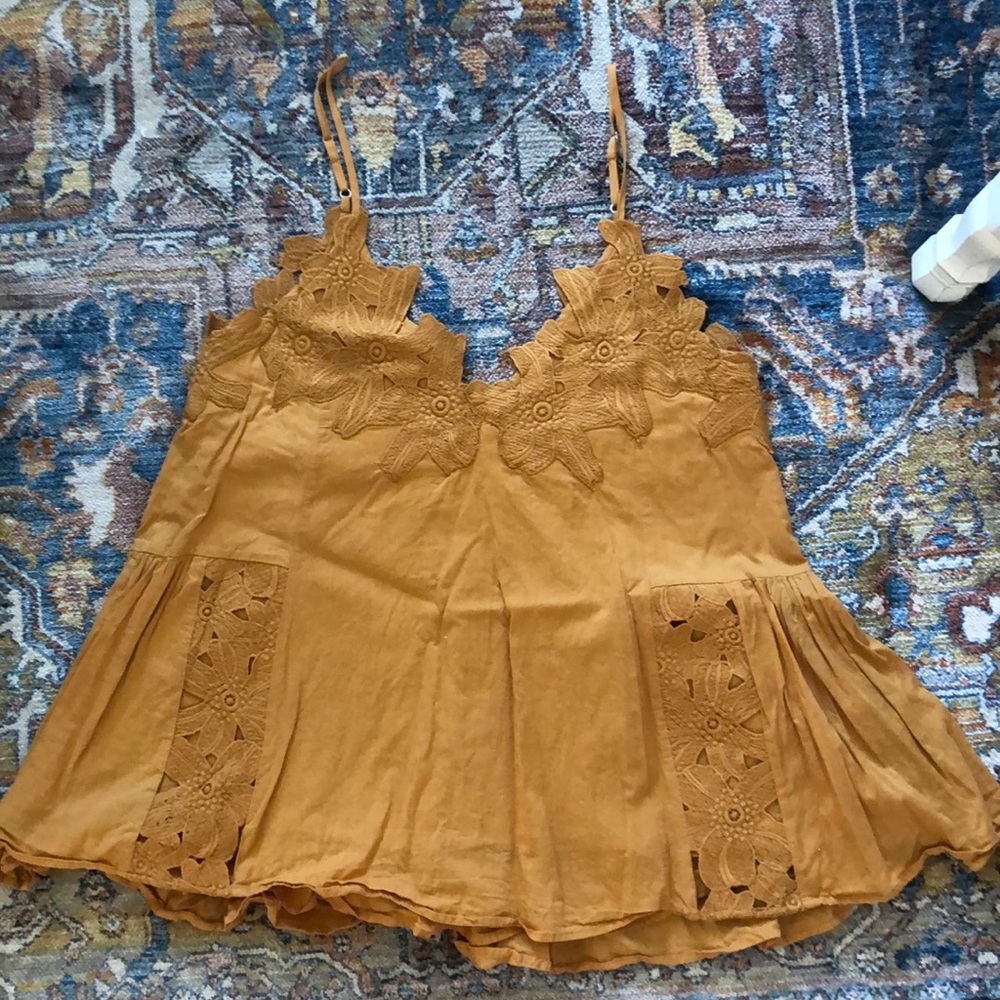 H&M Mustard Floral Tank
